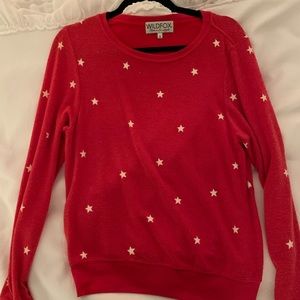 Wild fox red star sweater